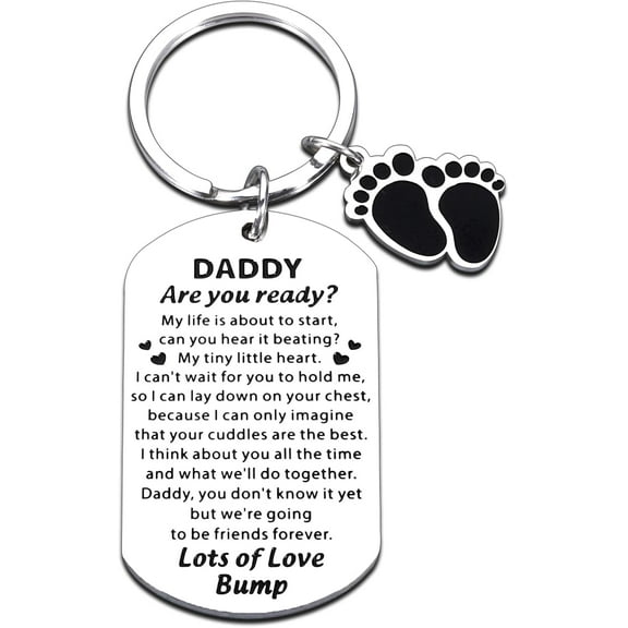Expectant Dad Gifts, First Fathers Day Keychain Gifts for New Dad, New Dad Gifts, Dad to Be Gifts for Men, Gifts for Expecting Dad's Soon to be Dad, Announce Pregnancy Gifts Baby Shower Gender Reveal