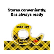 Scotch Removable Double Sided Tape, Clear, 3/4 in x 200 in, 1 Tape Dispenser