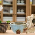 thumbnail image 2 of CIMAXIC Ceramic Desktop Storage Plate Rabbit Statue Ceramic Tray for Keys Jewelries Phone,8.07"X5.51"X4.72", 2 of 5
