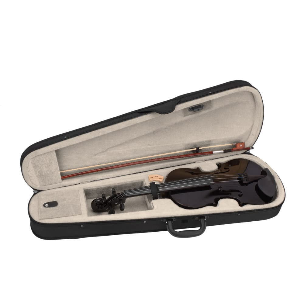 4/4 Full Size Natural Acoustic Violin with Case, Bow, and Rosin - Ideal for Student and Beginners, Natural