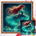 thumbnail image 1 of Hilo Algodón Ecológico Bordado Arte Punto Cruz Sirena Contada 11CT 40x40cm, 1 of 9