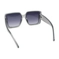 thumbnail image 4 of Womens Oversized Inset Lens Rectangular Plastic Chic Butterfly Sunglasses Slate - Smoke, 4 of 4