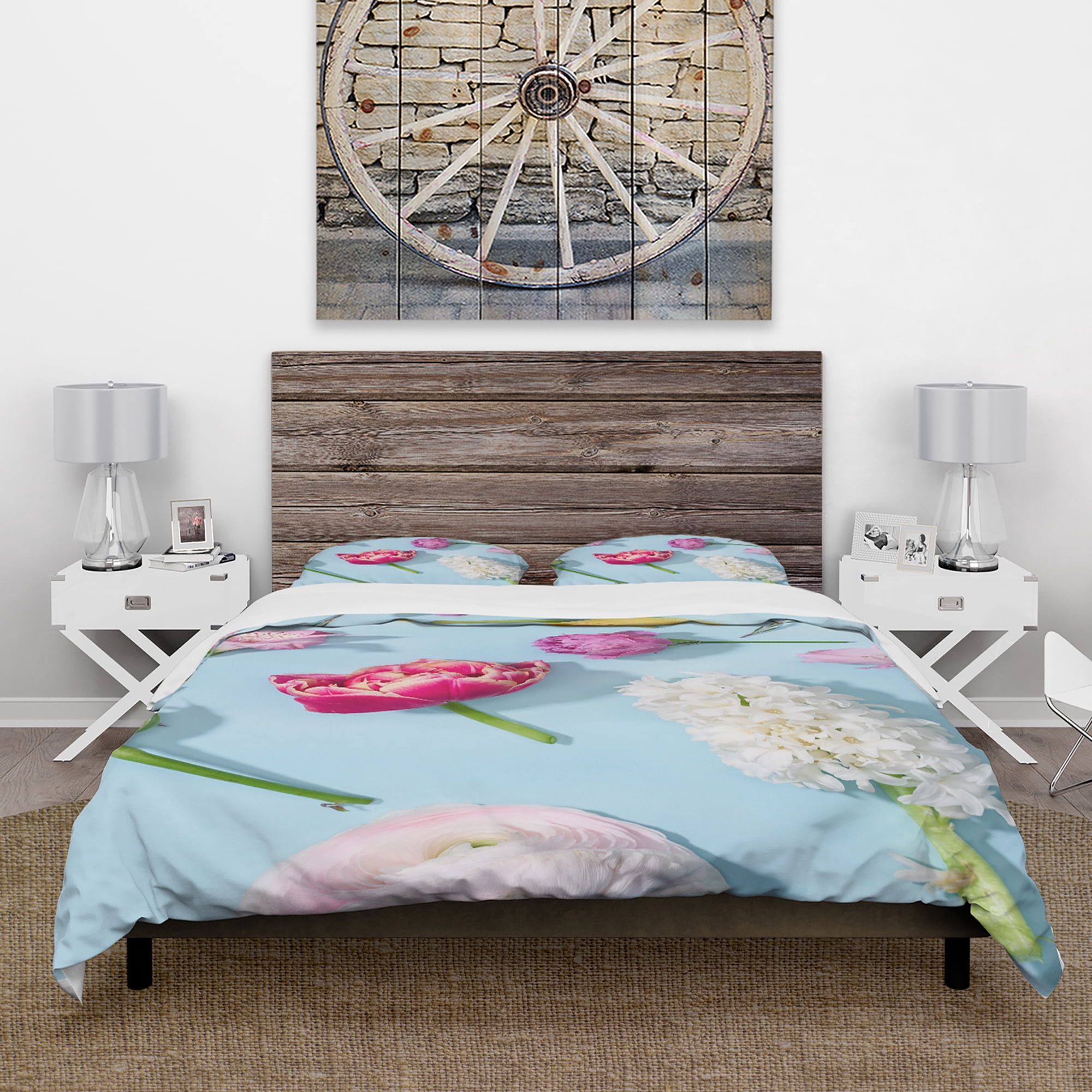 Designart 'Fresh Beautiful Blooming Flowers' Floral Duvet Cover Set