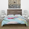 thumbnail image 3 of Designart 'Fresh Beautiful Blooming Flowers' Floral Duvet Cover Set, 3 of 4