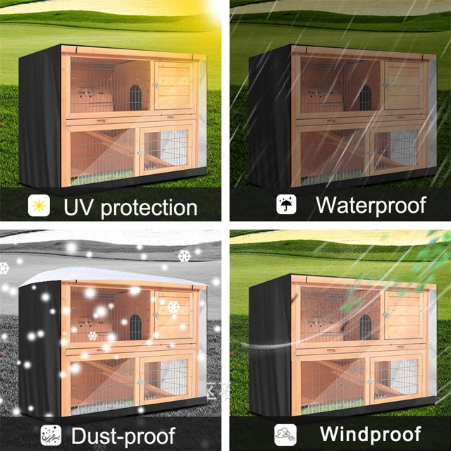 Cover Oxford Cloth Double Layer Hutch Cover Accessory for Poultry Cage