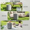 thumbnail image 3 of YEXJ 2.6 Gal Outdoor Cooler Side Table, 3-in-1 Cool Coffee Table with Storage, Removable Ice Bucket and Lid, Concrete Small Patio Table for Party, Poolside, Deck, Gray, 3 of 9