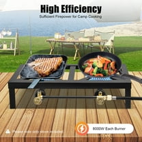 Dwellnix Durable Cast Iron Wood Stove, Heat-Resistant and Rust-Proof Camping Cooker for Outdoor Use