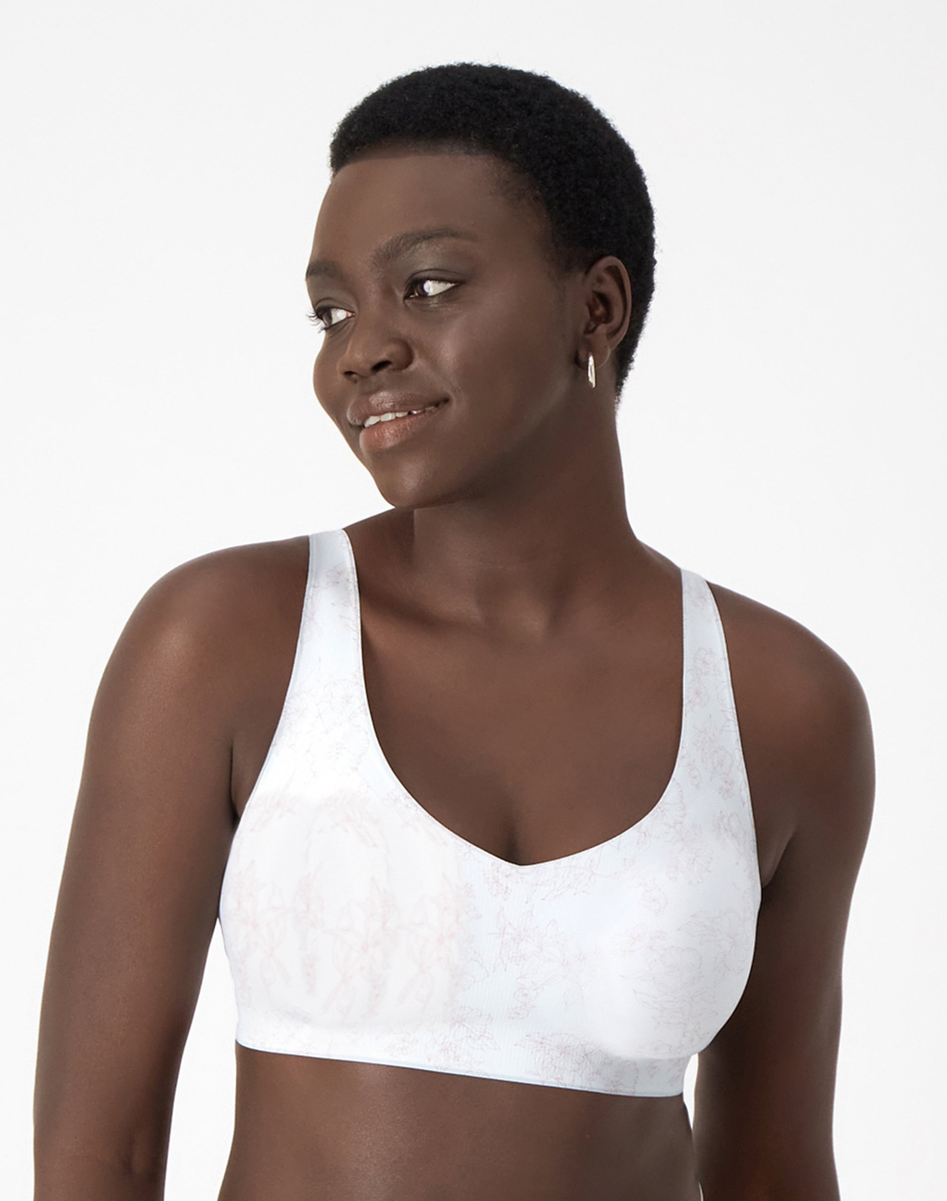 Women's Bali DF3496 Easylite Wirefree Bra with Back Closure (White/Hush Pink 2X)