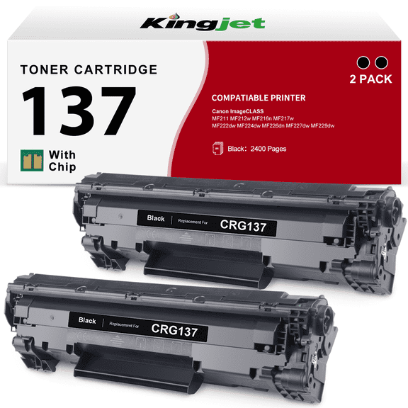 137 Black Toner Cartridge Compatible for Canon 137 CGR-137 CRG137 for ImageCLASS D570 MF242dw MF232w MF236n MF227dw MF220 Printer (2 Pack)