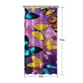 thumbnail image 5 of Purple Yellow Blue Butterfly Pattern Shower Curtain 36"x72" ,Bathroom Decorative Shower Curtains Set with 12 Hooks,Modern Waterproof Washable Shower Curtain, 5 of 6