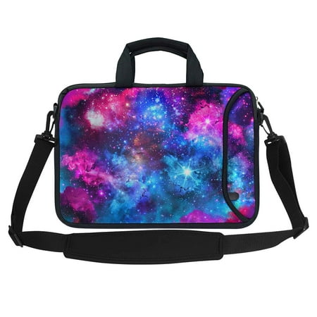 WIRESTER 15" Neoprene Fabric Laptop Sleeve Bag Case for Laptop Macbook Tablet Chromebook, Celestial Blue Purple Galaxy