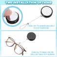thumbnail image 4 of Retractable Remote Control Tether, Round Security Cable Lanyard Lock with Double Sided Adhesive Black 3.3 Ft, 4 of 6