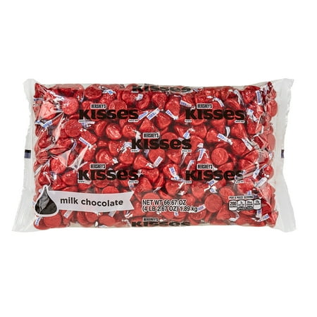 Kisses, Milk Chocolate Candy, Red Foil, 66.7 Oz - Online Only