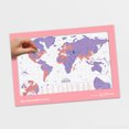 thumbnail image 4 of Luckies Scratch Map | World Travel Map | A3 Poster | Neon Purple, 4 of 6