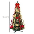 4 Feet PreLit Artificial Christmas Tree, Retractable Christmas Tree