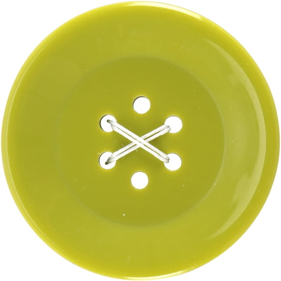 6 Hole Buttons-Large Lime 1-3/4" 1/Pkg