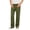 EM13_Army Green, variant on Boys Linen Pants Baggy Summer Beach Yoga Pant Loose Fit Elastic Waist Drawstring Casual Trousers with Pockets 5-15 Years Black 140