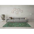 thumbnail image 3 of Ahgly Company Indoor Square Persian Turquoise Blue Traditional Area Rugs, 6' Square, 3 of 4