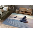 thumbnail image 2 of Zen Stones Rugs, Minimal Rug, Modern Rugs, Printed Rug, Salon Decor Rug, Japanese Rug, Gift For Her, Bridesmaid Gift, 3D Printed Rug, 5.2'x7.5' - 160x230 cm, 2 of 8