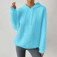 thumbnail image 4 of ChaoHeng Womens Hoodies Pullover Graphic 50% Off Clear 50% Off Clear,Fashion Women's Casual Long Sleeve Round Neck Ladies Sweatshirts Tops Blouse Plain Hoodie,Sky Blue,L, 4 of 9