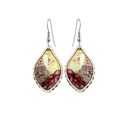Handmade Copper Earrings Teardrop: Danae Earrings Gustav Klimt Earrings Art Earrings Artist Earrings