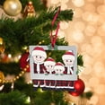 thumbnail image 3 of Fiudx Liquidación de ofertas flash Colgante de árbol de Navidad, regalo de decoración, colgante pequeño de madera de Navidad, lindo colgante de marco de fotos familiar DIY, 3 of 4