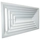thumbnail image 1 of Difusor de Calidad Duradero DiamanFlat 4 Way 24x15" 100% Aluminio blanco 2250m3/hr 4 vías marco plano., 1 of 1