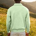 thumbnail image 4 of Mens Polo Sweater Long Sleeve Shirt Button Down Knit Pullover Relaxed Fit Collared Casual Tops Light Green 4XL, 4 of 4