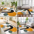 thumbnail image 4 of Area Rugs 2.7'x5', Boho Middle Century Carpet Runner Indoor Outdoor Rugs Home Decor Aesthetic, Abstract Orange Geometric Botanical Non Slip Mats Washable Accent Rug for Living Room Bedroom, 4 of 8