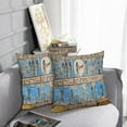 thumbnail image 6 of LALILO Throw Pillow Covers And Interior Ancient Egyptian Blue Art Cushion Cover 18" x 18", 2 Pack, 6 of 6