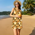 thumbnail image 3 of Gaeub Robe Sans Manches Imprimé Citrouille Fantôme Halloween pour Femmes, Robe Décontractée de Plage Ample, Robe de Plage Ligne A avec Poches, Robe Maxi d'Été pour Femmes, 3 of 7