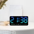 thumbnail image 1 of Reloj Digital, reloj electrónico, atenuador moderno, reloj de pared portátil grande, despertador LED para dormitorio, al lado de casa, salón, personas Azul Macarena Reloj despertador digital, 1 of 8