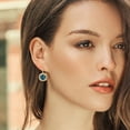 thumbnail image 3 of Gem Stone King 18K Yellow Gold Plated Silver Dangle Earrings Topaz Moissanite (6.31 Cttw), 3 of 3
