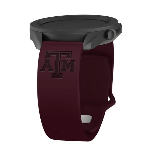 Texas A&M Engraved Silicone Unisex Watch Band for Samsung Galaxy Watch (22mm Maroon) by Affinity Bands