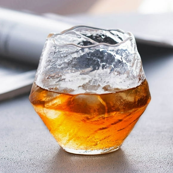 4pcs Japanese Handmade Hammered Whiskey Glass Heat-resistant Juice Cup Liquor Whisky Crystal Wine Glass - 4PCS