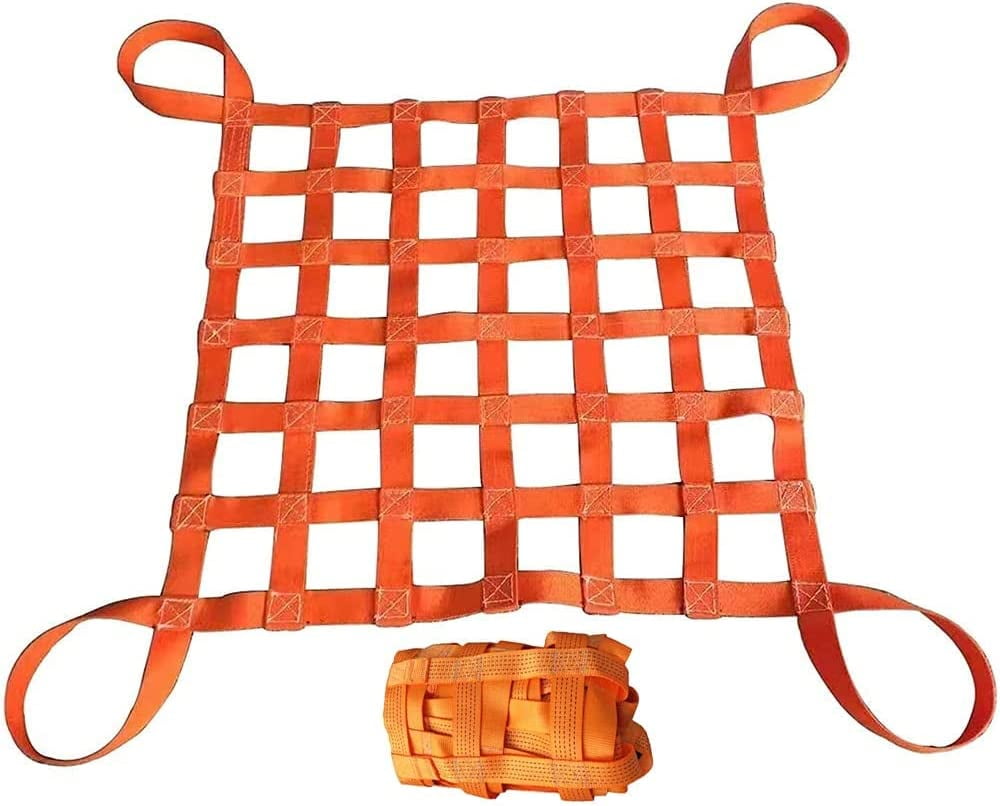 Nvzi Safety Lifting Net Straps, Flat Nylon Sling Hoisting Net, Loading