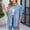 *B-Blue, variant on Women's Denim Vest with Ruffle Trim,Casual Sleeveless Loose Top A-Blue,Womens Plus L