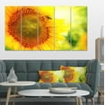 thumbnail image 1 of Sunflower Blooming on Field - Large Animal Canvas Art Print, 1 of 4
