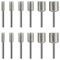 Stone Carving Set,12PCS Diamond Burr Bits for Stone Rocks Glass Tools(4mm 5mm 6mm 8mm 10mm 12mm)