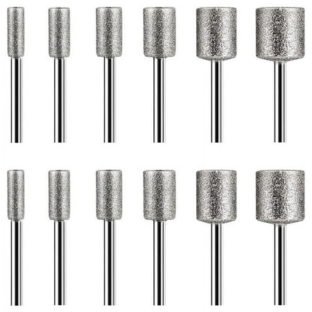 

Stone Carving Set 12PCS Diamond Burr Bits for Stone Rocks Glass Tools(4mm 5mm 6mm 8mm 10mm 12mm)