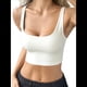 thumbnail image 3 of Camiseta Básica Sin Mangas para Mujer, Cuello en U, Ropa Informal de Verano. S, 3 of 9
