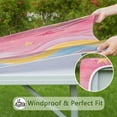 thumbnail image 6 of Colorful Cloud Star Pattern Square Fitted Tablecloth with Elastic Edge,Square Table Cover,Washable Elastic Table Cover for Home Kitchen Party Decor 36"x36", 6 of 6