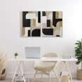 thumbnail image 2 of Stupell Industries Contemporary Neutrals & Black Geometrics 2pc Canvas Art Set, 16 x 20 each, by Kippi Leonard, 2 of 7