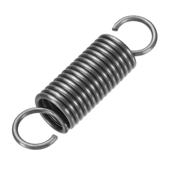 Uxcell Extension Spring, 1pcs Wire Diameter 0.1", OD 0.8", Free Length 3.2" Spring Steel Dual Hook Tension Springs, Grey