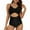 Black, variant on Tsesme One Piece Swimsuit Women Cut out Backless Bathing Suit V-Neck Slimming Ruched Swimsuits