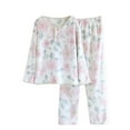 thumbnail image 2 of Ailaofu Women's 2 Piece Fleece Pajamas Set Warm Pjs Fuzzy Lounge set Cute Print Sleepwear, 2 of 4