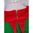 thumbnail image 6 of Miutii Kids Christmas Santa Helper Elf Deluxe Set Xmas Party Stage Performance Outfits Green 9-10, 6 of 7