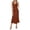 Brown, variant on Arlun Summer Satin Cowl Neck Midi Dress for Women 2026 Elegant Formal Spaghetti Strap Backless Wedding Guest Dresses Stylish Plain Color Waisted Flowy Long Party Dress Brown S