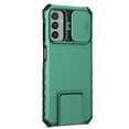 thumbnail image 6 of Dteck for Samsung Galaxy A03s Case with Slide Lens Cover Camera Protector, Slim Hybrid Shockproof Rugged Cover with Built-in Kickstand for Samsung A03s (US Version),Dark Green, 6 of 12