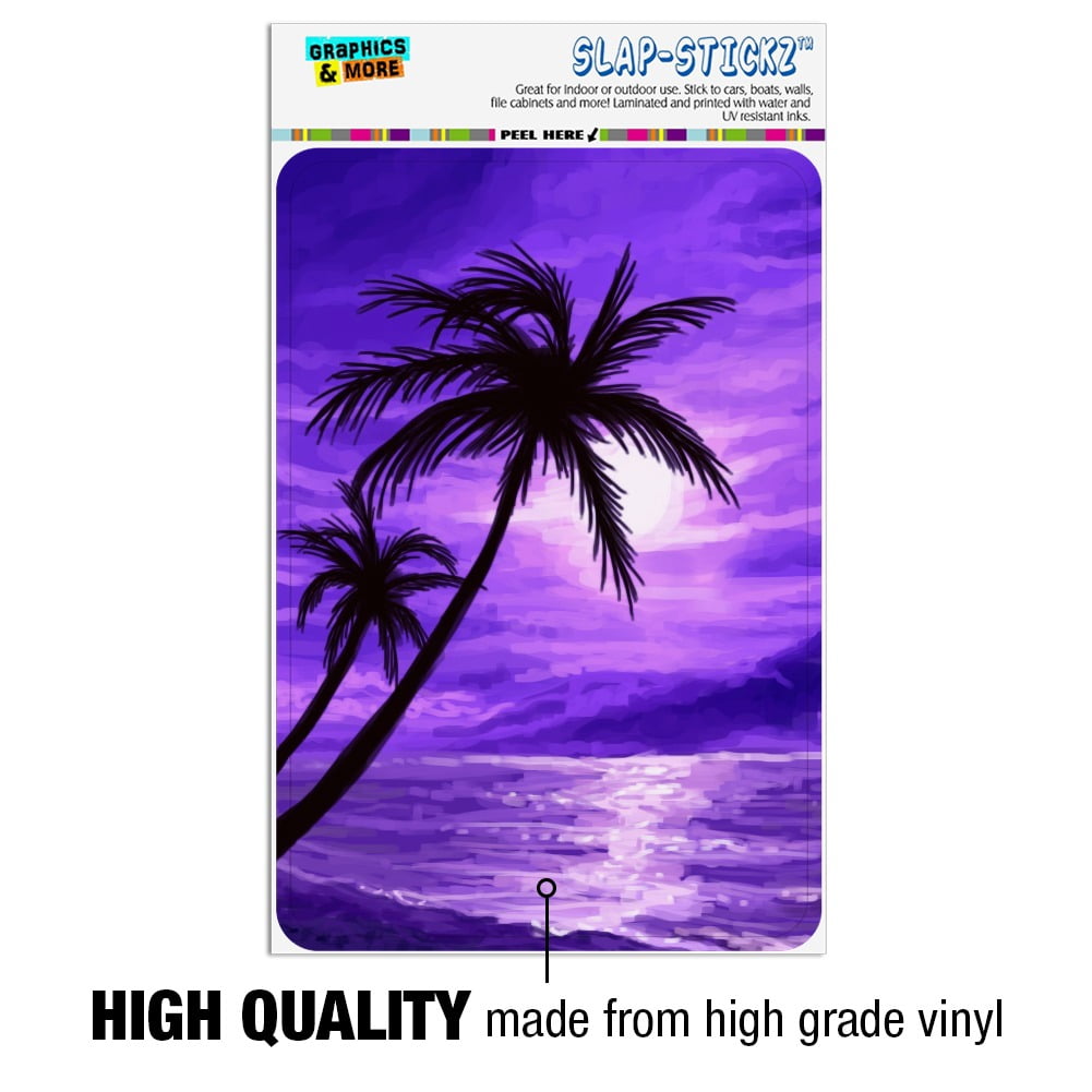 Metal Light Switch Plate Cover Beach Palm Tree Decor Purple Beach Sunset Decor 